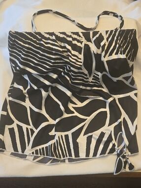 Sirena Vintage Black & White Convertible Swimsuit Top